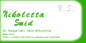 nikoletta smid business card